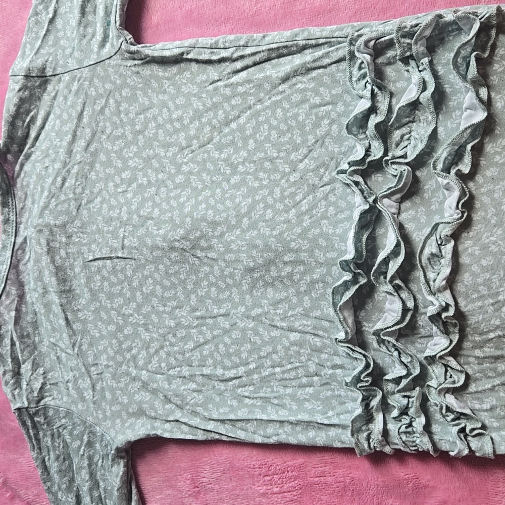 Charlie's Project Little Snuggles Light Green Ruffled Convertible Romper - Picture 3 of 12